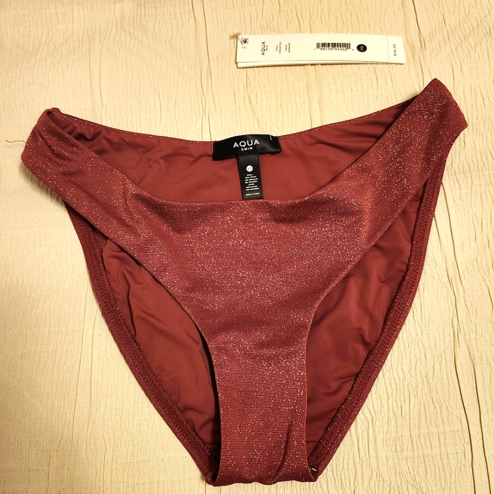 Aqua Red Classic Bikini Swim Bottom